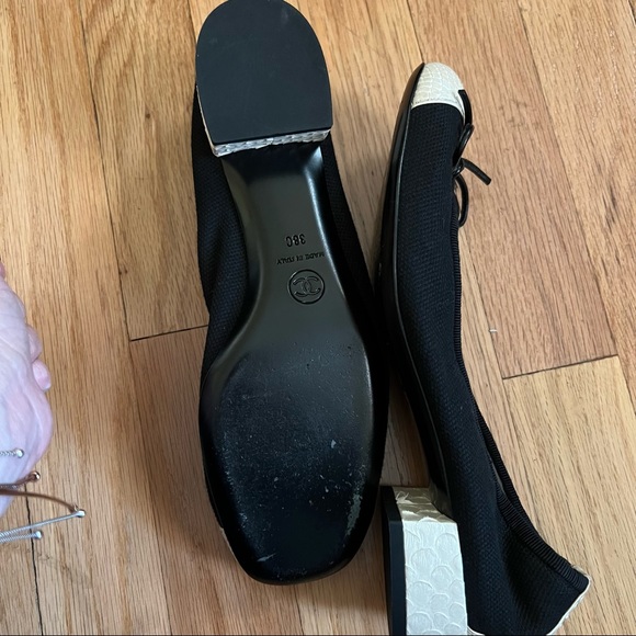 CHANEL BALLERINA BLOCK SHOES HEELS 38 - Picture 5 of 12